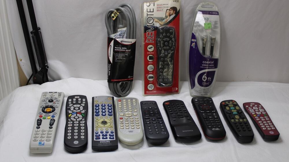 Mixed Remote Control Lot DirecTV Dish Magnavox Philips GE Extension Cord Coaxial
